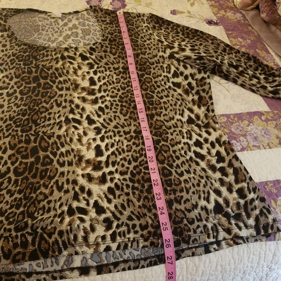 Caribe liquid knit animal print top. - Picture 7 of 8